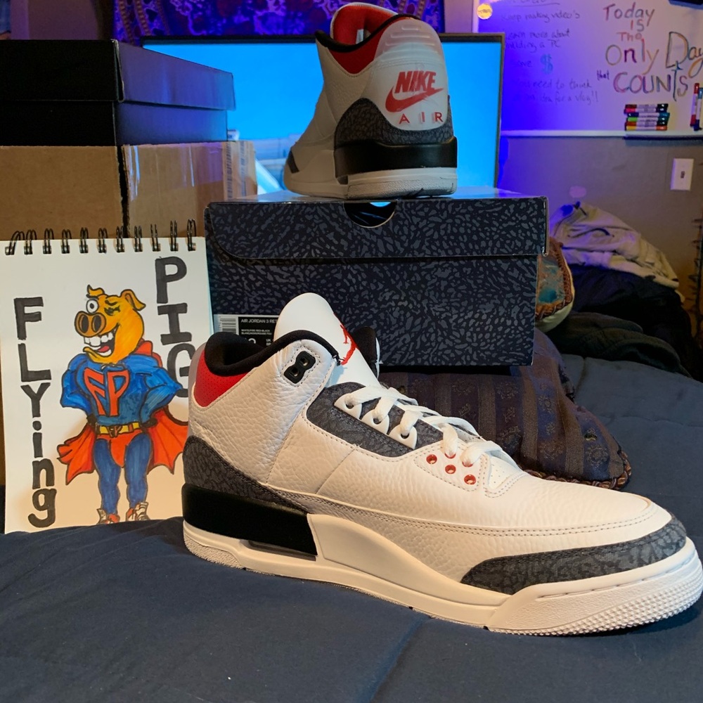 Nike Air Jordan 3 Fire Red ‘Denim’